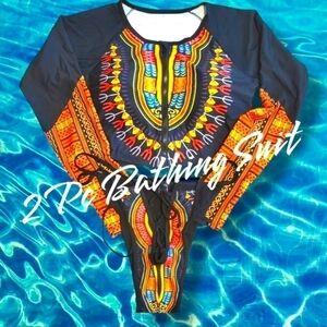 NWT Boho 2 Pc Surf Guard High Rise bathing suit.   M